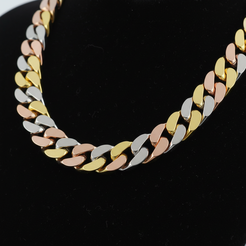 Luxury Customized Multi-Metals Cuban Link Chain