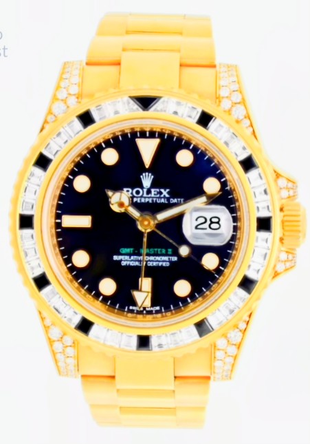 Rolex GMT-Master II 18k Yellow Gold Diamond Watch